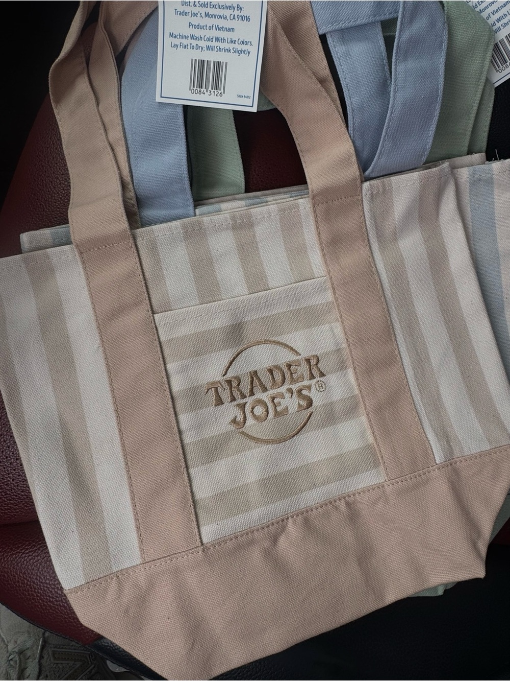 Trader Joe’s Mini Striped Canvas Tote Bag Summer 2026